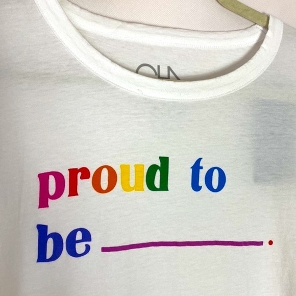 Chaser Pride Proud To Be white tee shirt size medium NWT - Picture 2 of 7